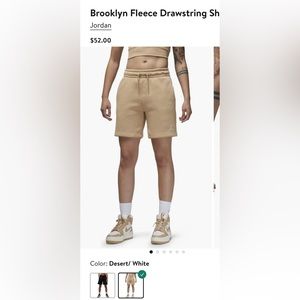 Jordan Brooklyn Fleece Drawstring Shorts - Womens Size Small